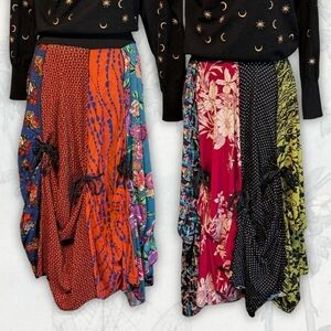 Christy Fisher Colorful Whimsical Patchwork Women's Skirt